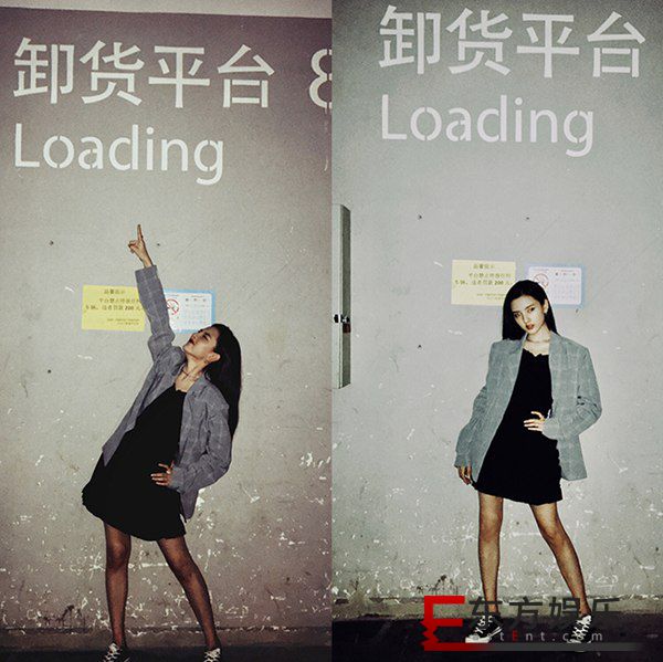 宋祖儿晒昏暗“库房照” 西装混搭风甜酷十足