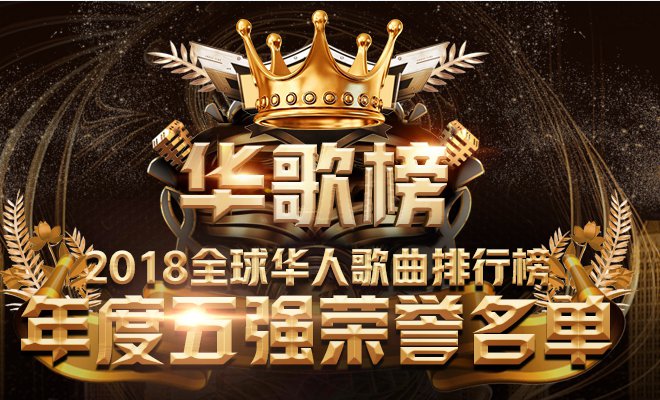 2018全球华人歌曲排行榜 年度五强名单公布