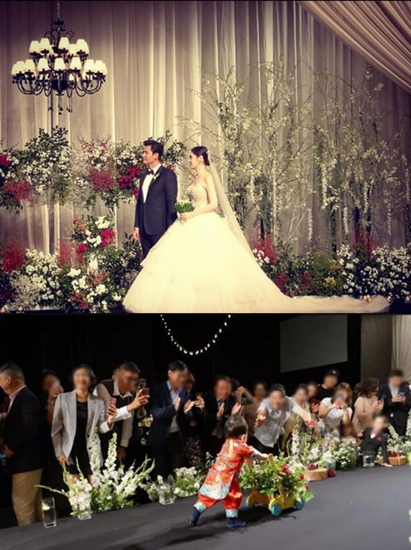 秋瓷炫于晓光儿子曝光 婚礼现场推花车为父母开路!