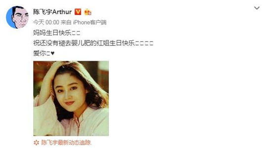 陈飞宇身高多高? 陈飞宇微博晒陈红年轻旧照