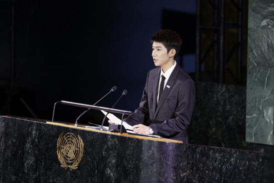 王源联合国大会中文发言 与贝克汉姆同为儿童教育发声!